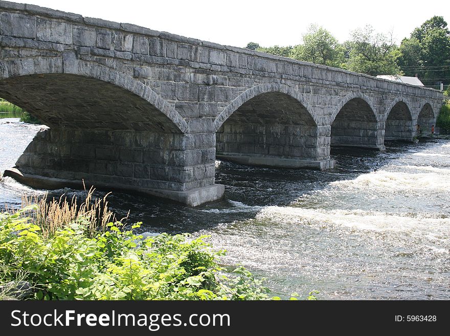 Concrete Bridge With Five Arches