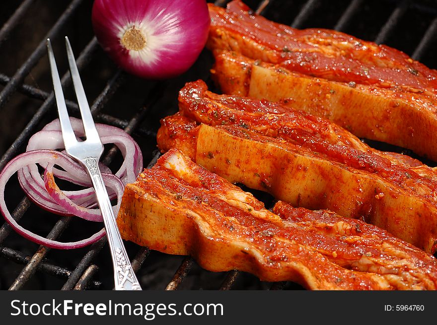 Grilled Bacon With Onion