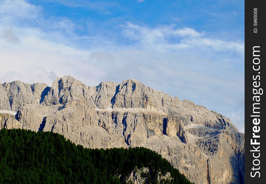 A wonderful shot of the Sella group in Selva Gardena