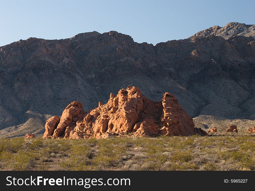 Special Red Rock In The Desert