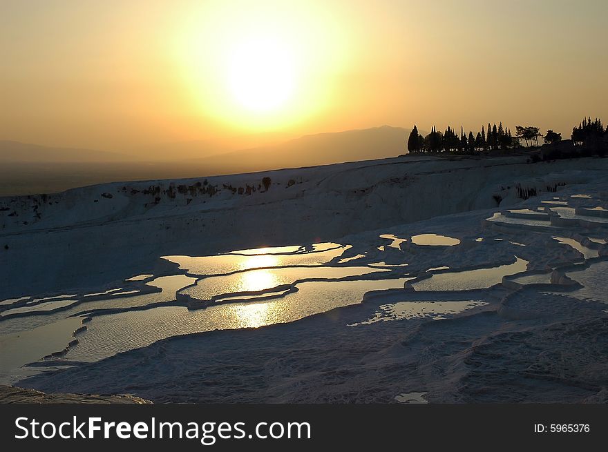 Sunset At Pamukkale