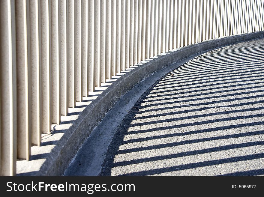 Curved abstract of an urban walkway - landscape exterior