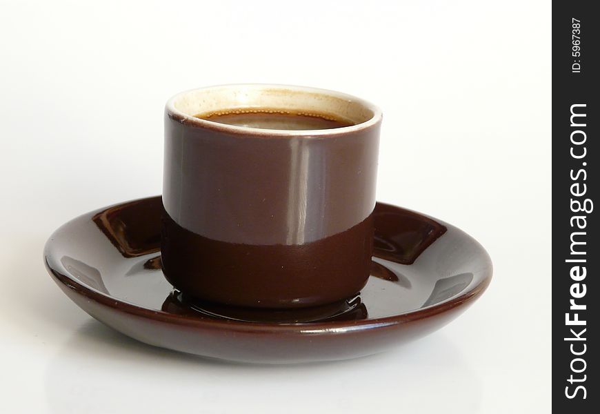 A close up of a cup of Espresso. A close up of a cup of Espresso