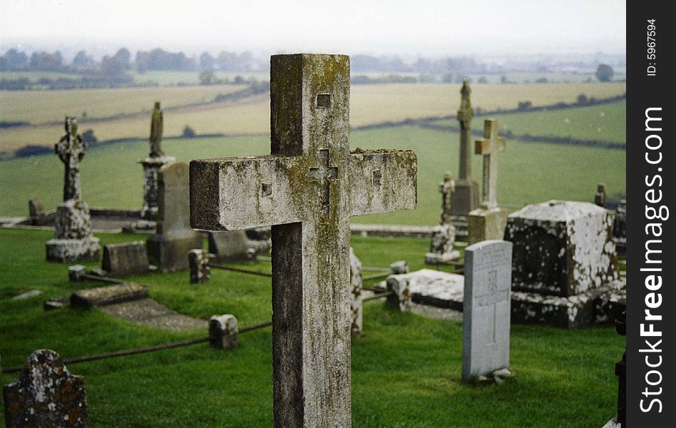 An Ireland cemetery-Irish cross