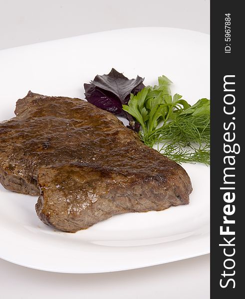 Fried beef steak