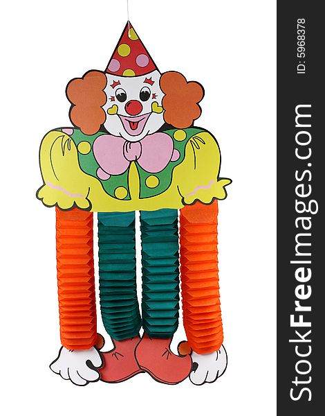 Clown toy isolated on white background