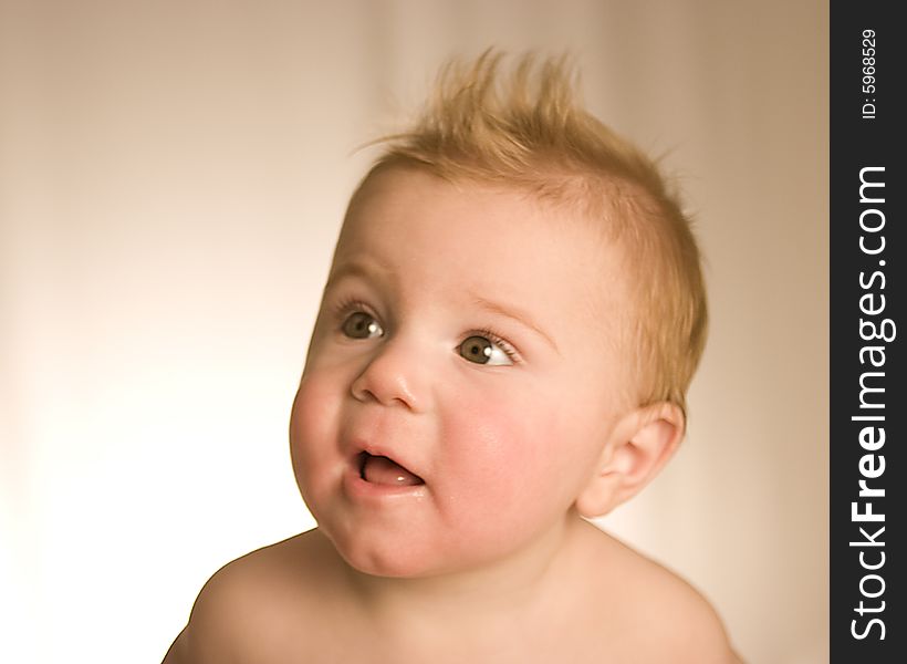 Closeup portrait shot of baby boy. Closeup portrait shot of baby boy