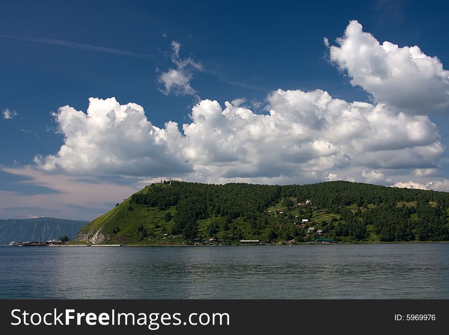 River Angara flow out from lake Baikal