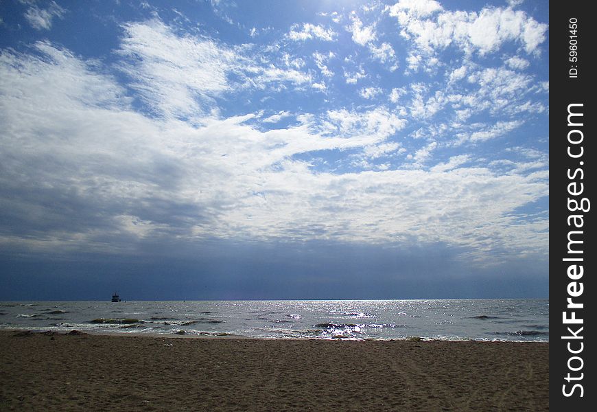 Motor Boat In The Open Sea, Ukraine