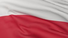 Waving Flag Of Poland Stock Photo