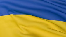 Waving Flag Of Ukraine Royalty Free Stock Photography