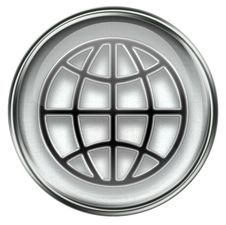 World Icon Grey Royalty Free Stock Photography