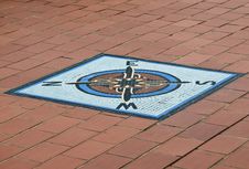 Compass In Tiles Stock Images Compass In Tiles Stock Images