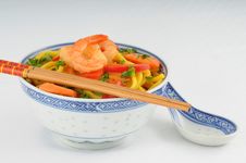 Chinese Shrimp And Noodles Royalty Free Stock Image Chinese Shrimp And Noodles Royalty Free Stock Image