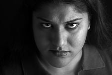 Attractive Woman With Black Hair And Brown Eyes Stock Photography Attractive Woman With Black Hair And Brown Eyes Stock Photography