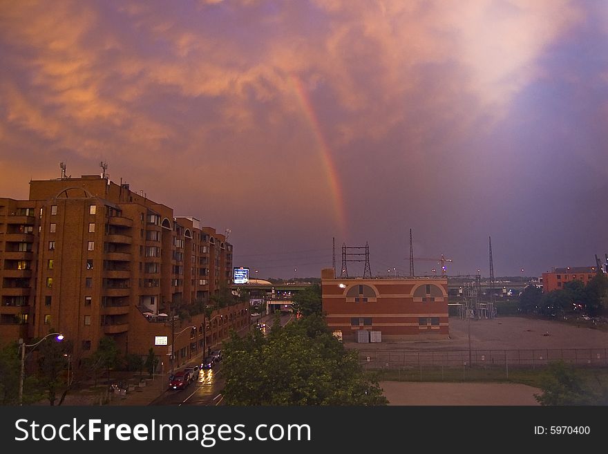 Photo taken from 5th floor during a severe thunderstorm in Toronto. Photo taken from 5th floor during a severe thunderstorm in Toronto