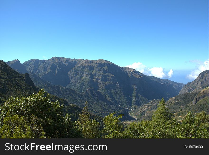 Madeira is full of small mountains and valleys. Madeira is full of small mountains and valleys.