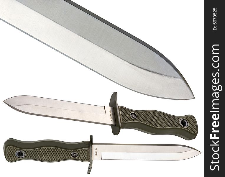 Modern bundeswehr knife. Isolated by clipping path on white background. Modern bundeswehr knife. Isolated by clipping path on white background.