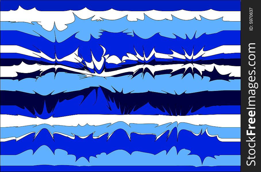 Abstract composition of water. Stylization of waves. Abstract composition of water. Stylization of waves.