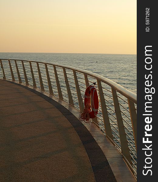 A suggestive glimpse of a dock in Lido di Camaiore