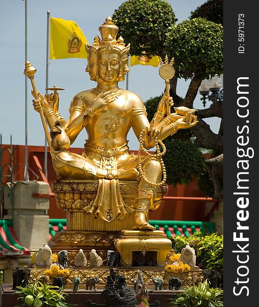Buddhist deity, temple architecture, lifted in Thailand. Buddhist deity, temple architecture, lifted in Thailand