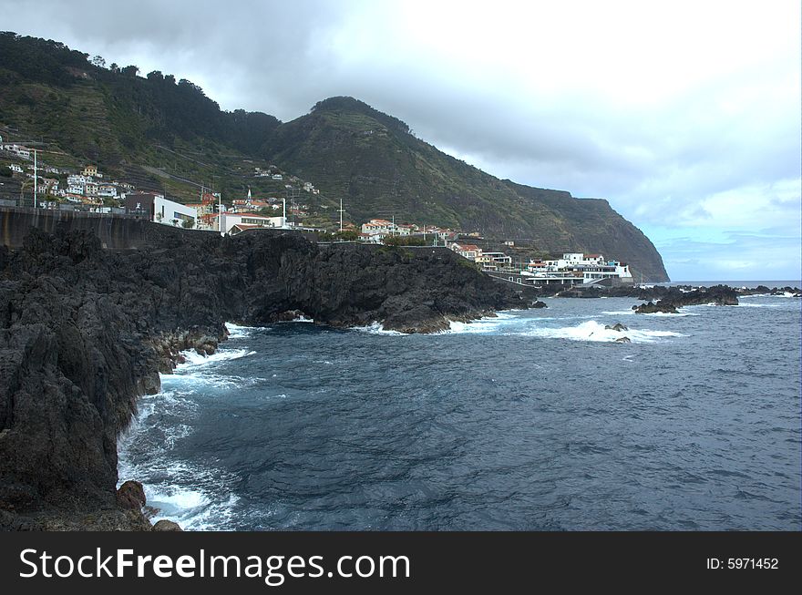 Porto Moniz and his abrupt coast. Porto Moniz and his abrupt coast.