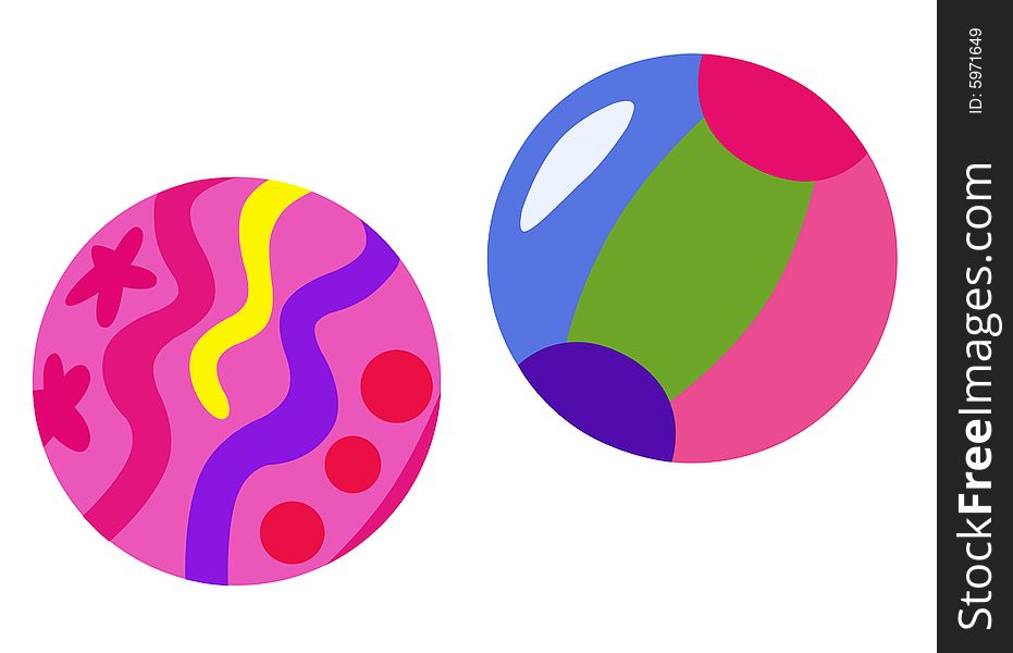 A set cartoon color full balls. A set cartoon color full balls.