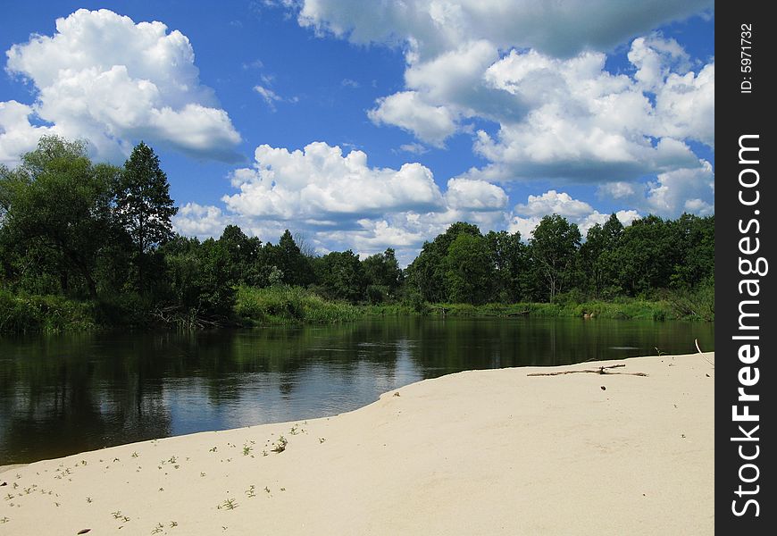 View of nice  river and the sky. View of nice  river and the sky