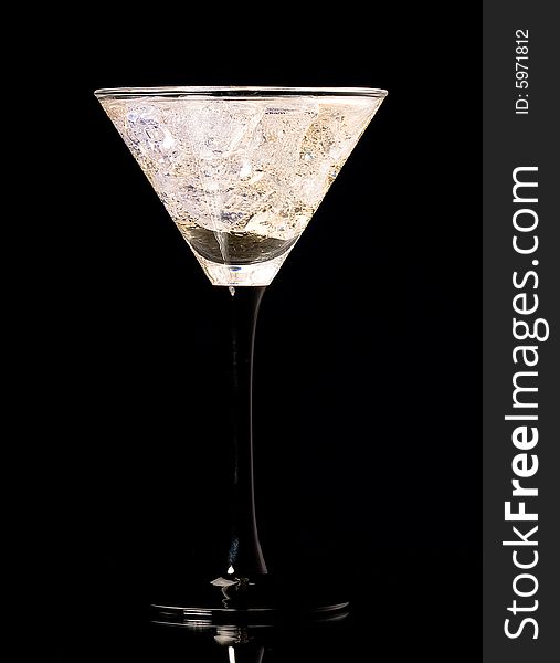 Glass with martini