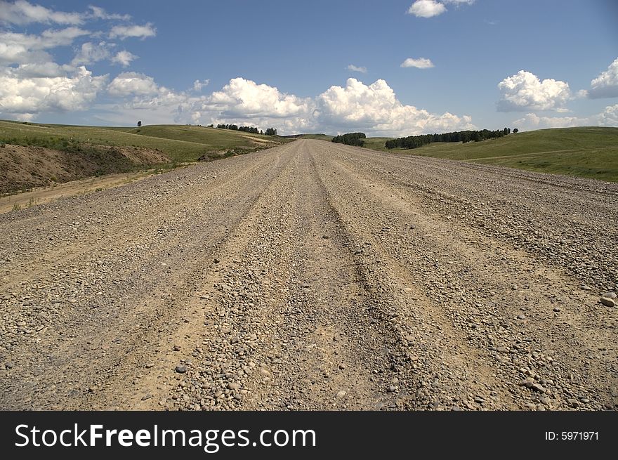 Construction of a new highway.