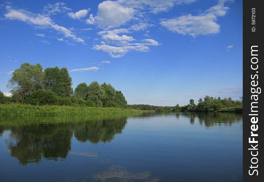 View of nice  river and the sky. View of nice  river and the sky