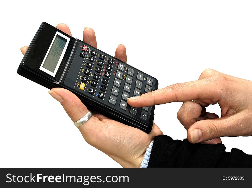 Calculator And  Hands