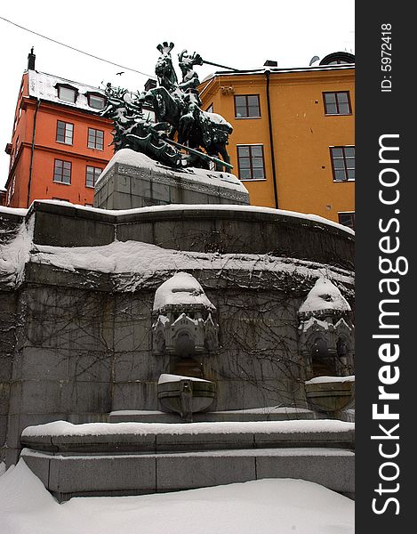 Saint George and dragonn Stockholm, Sweden. Saint George and dragonn Stockholm, Sweden