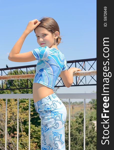 Beauty teen girl on nature for your design