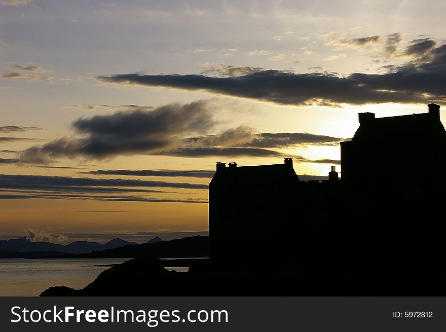 Eilean Donan at sun set, Scotland. Eilean Donan at sun set, Scotland