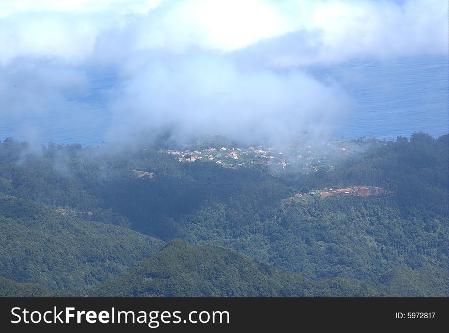 View of the north coast of the island of Madeira. View of the north coast of the island of Madeira.