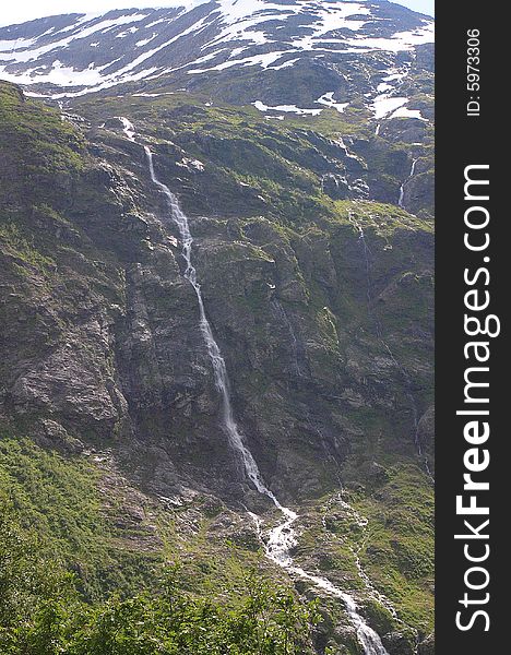 A view of the mountains in Norway