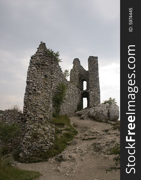 Ruin of castle in  Waisenstein;  PÃ¡lava-Moravia, Czech republic