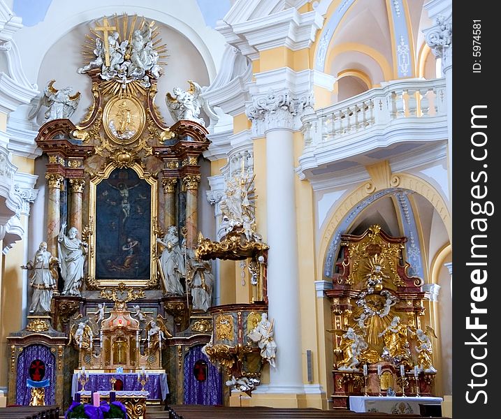 Image of the interior of Church. View from inside. Image of the interior of Church. View from inside.