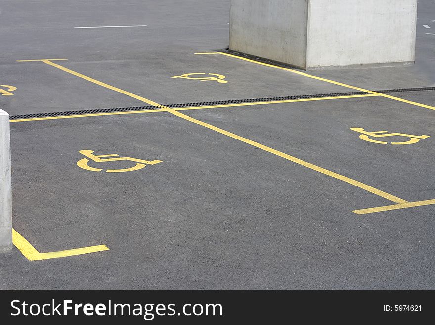 Parking  for handicapped people