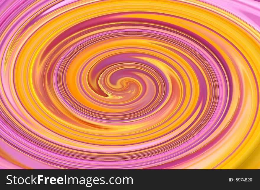 Orange and purple colored whirl