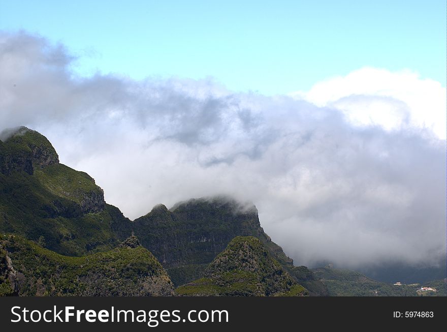 View of the mountains.