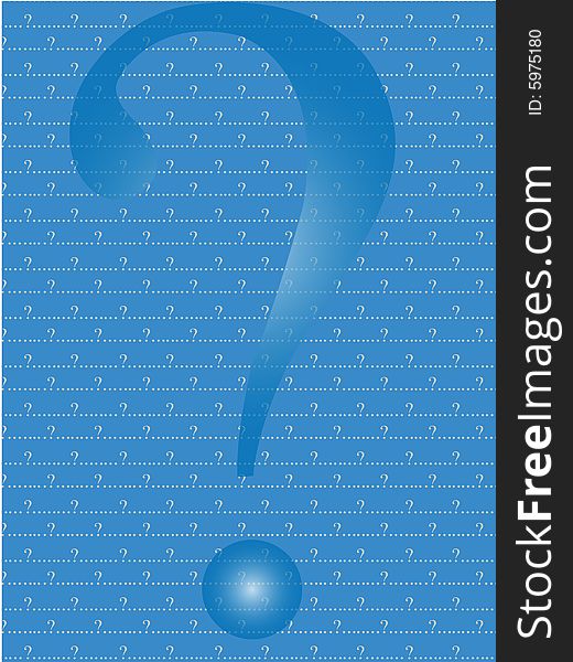 An illustration of blue question mark background. An illustration of blue question mark background