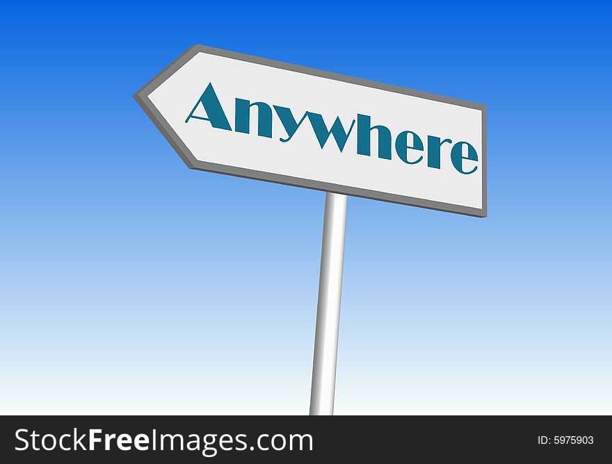 Illustration of direction signs with blue sky background. Illustration of direction signs with blue sky background.