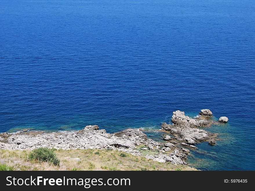 The cliff of Marettimo island in Sicily