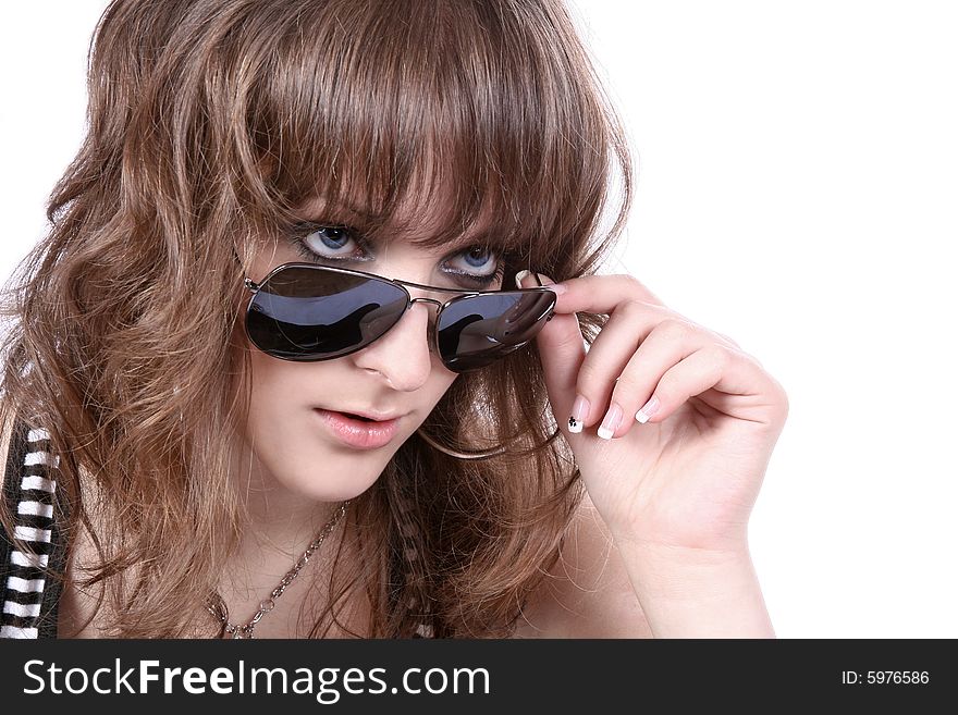 Pretty girl with sunglasses