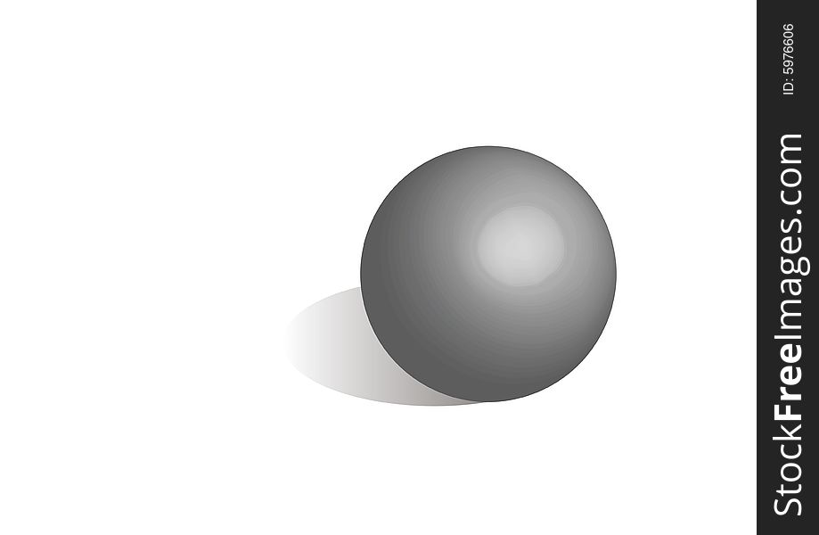 A ball with a white background