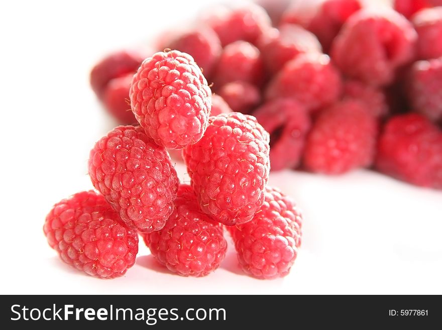 Background with fresh red raspberries. Background with fresh red raspberries