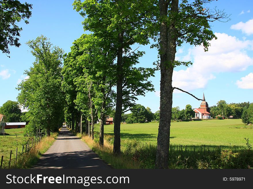 Buildings and landscape in sweden. Buildings and landscape in sweden