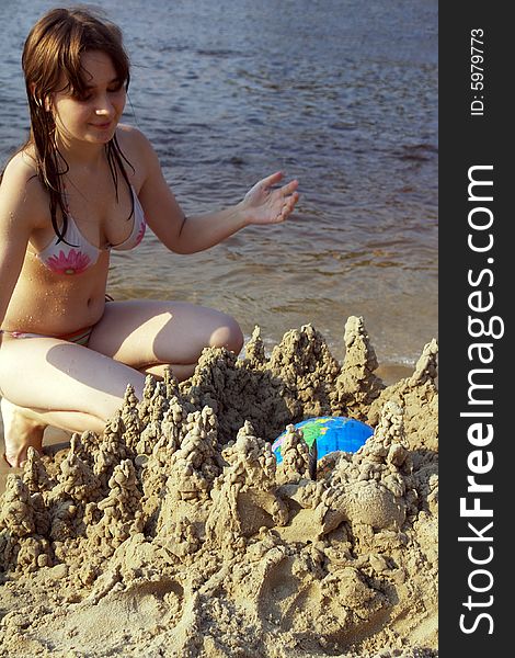 Young girl on a beach